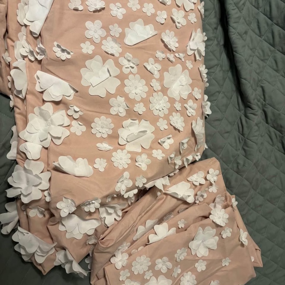 Pink Floral 3D Bedding Set